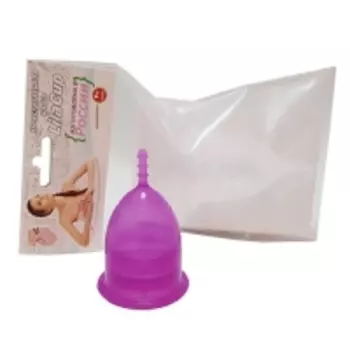 LilaCup - Чаша менструальная Практик, фиолетовая, размер L, 1 шт