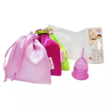 LilaCup - Чаша менструальная Практик, в атласном мешочке, пурпурная, размер S, 1 шт