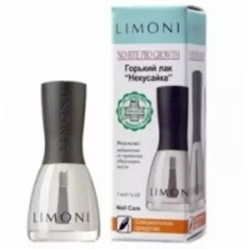 Limoni Nail Care No Bite Pro Growth - Горький лак некусайка, в коробке, 7 мл