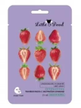 Little Devil - Тонизирующая маска с экстрактом клубники, 21 г