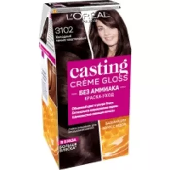 Loreal Paris Casting Creme Gloss - Крем-краска для волос, оттенок 3102, Холодный темно-каштановый, 180 мл