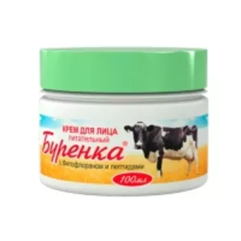 Лошадиная сила - Крем для лица питательный, Буренка, с фитофлораном и пептидами, 100 мл