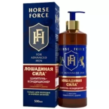 Лошадиная сила - Шампунь-кондиционер с маслом сандалового дерева для мужчин, 500 мл
