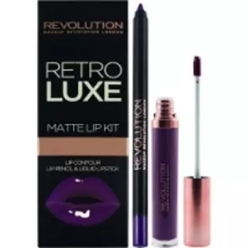 Makeup Revolution Retro Luxe Kits Matte Royal - Набор для макияжа губ