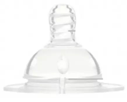 Мама Тама - Соска для бутылочек с широким горлышком 2шт., 3 месяца + силиконовая, медленный и средний поток