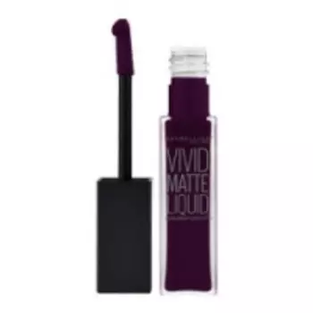 Maybelline Color Sensational Vivid Matte - Жидкая матовая помада, тон 45 глубокий сливовый