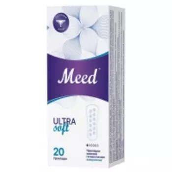 Meed - Ежедневные ультратонкие прокладки усеченной формы Ultra Soft, 20 шт