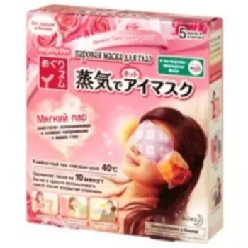 MegRhythm - Паровая маска для глаз, Цветущая роза, 5 шт