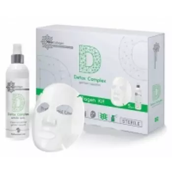 MesoCollagen Detox Complex - Набор Детокс - Защита, аппликаторы для лица и спрей, 1 шт