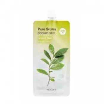 Missha - Увлажняющая маска для лица Pure Source Pocket Pack Green Tea, 10 мл