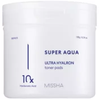 Missha - Увлажняющие тонер-пэды для лица Ultra Hyalron, 90 шт