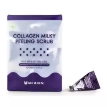 Mizon - Молочный пилинг-скраб с коллагеном Collagen Milky Peeling Scrub, 24 х 7 г