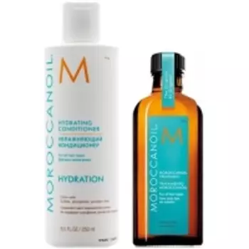 Moroccanoil - Набор "Увлажнение и восстановление": масло 100 мл + кондиционер 250 мл