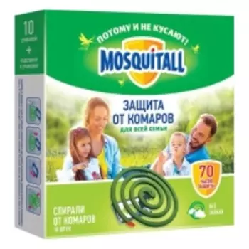 MOSQUITALL - Набор спиралей от комаров, 10 шт