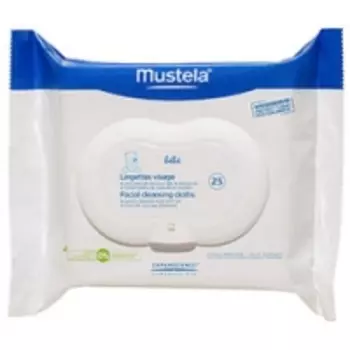 Mustela Bebe - Салфетки очищающие для лица, 25 шт.