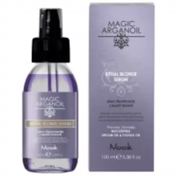 Nook - Несмываемая бессульфатная увлажняющая сыворотка"Сияющий блонд" Blond Hair Illuminating Serum, 100 мл