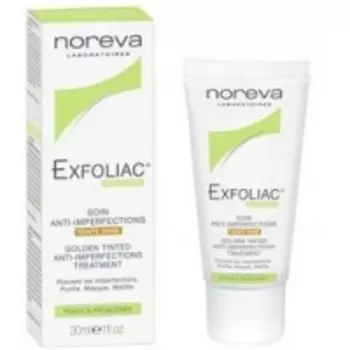 Noreva Exfoliac Golden tinted cream - Тональный крем для проблемной кожи, золотистый, 30 мл