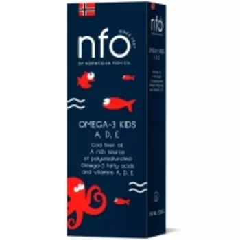 Norwegian Fish Oil - Комплекс «Омега-3 жир печени трески + витамины А, D,Е », 240 мл
