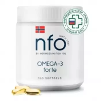 Norwegian Fish Oil - Омега-3 форте 3+, 360 капсул