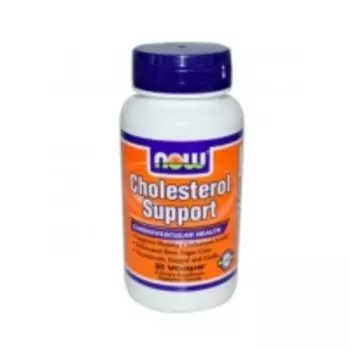 Now Foods Cholesterol Support - Препарат при болезнях органов пищеварения и сердечно-сосудистой системы, 90 капсул