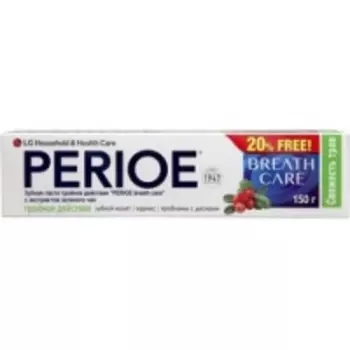 Perioe Breath Care - Паста зубная тройное действие с экстрактом зеленого чая, 150 г