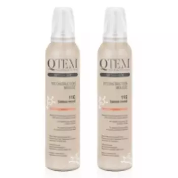 Qtem - Многофункциональный мусс-реконструктор для волос Salmon Mood, 250 мл х 2 шт