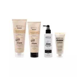 Qtem - Набор для восстановления волос: шампунь 200 мл + маска 200 мл + желе 100 мл + спрей 150 мл