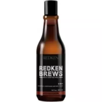 Redken Brews 3 in 1 - Средство 3 в 1 шампунь, кондиционер, гель для душа, 300 мл