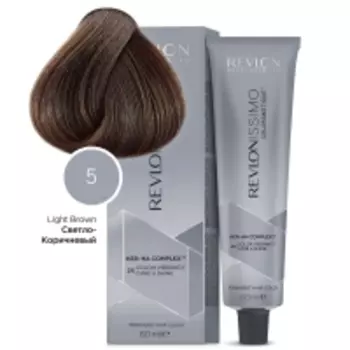 Revlon Professional - Перманентный антивозрастной краситель с аргинином High CoverAge, 5 Светлый шатен - для седины, 60 мл