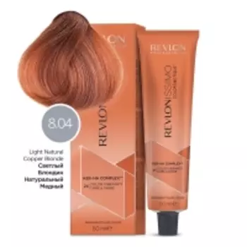 Revlon Professional - Перманентный краситель с гиалуроновой кислотой медные оттенки, 8.04 Светлый Блондин естественно Медный, 60 мл