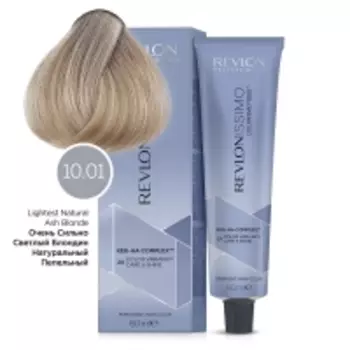 Revlon Professional - Перманентный краситель с гиалуроновой кислотой холодные оттенки, 10.01 Очень сильно Светлый Блондин Пепельный, 60 мл