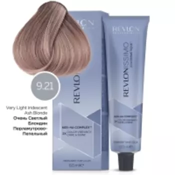 Revlon Professional - Перманентный краситель с гиалуроновой кислотой холодные оттенки, 9-21 Светлый блондин переливающийся пепельный, 60 мл
