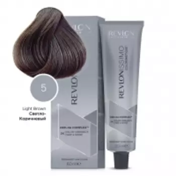 Revlon Professional - Перманентный краситель с гиалуроновой кислотой натуральные оттенки, 5 Светло-коричневый, 60 мл