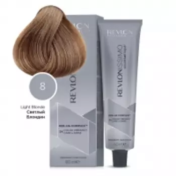 Revlon Professional - Перманентный краситель с гиалуроновой кислотой натуральные оттенки, 8 Светлый Блондин, 60 мл