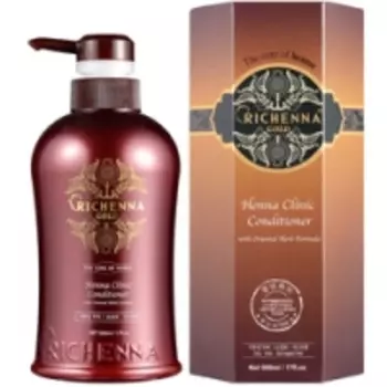 Richenna Henna Clinic Gold Conditioner - Кондиционер для тонких, ослабленных волос с хной, 500 мл.