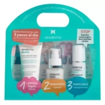 Sesderma - Набор Анти Акне (пенящийся крем для умывания 50 мл + увлажняющий крем-гель 50 мл + интенсивный гель для молодой кожи Young Skin 30 мл)