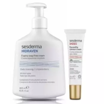Sesderma - Набор для базового ухода: крем-контур для глаз и губ 15 мл + крем-пенка 300 мл