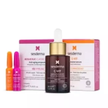 Sesderma - Набор для сияния кожи: набор для домашнего пилинга + сыворотка 30 мл