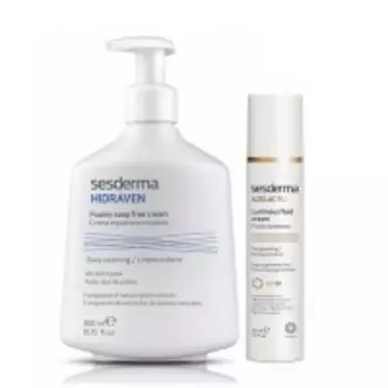 Sesderma - Набор "Очищение и сияние": эмульсия SPF 50, 50 мл + крем-пенка, 300 мл