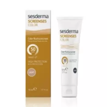 Sesderma Screenses Color Fluid Sunscreen Light SPF 50 - Солнцезащитное тональное средство, светлый тон, 50 мл