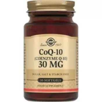 Solgar CoQ-10 30 mg - Коэнзим Q-10 30 мг в капсулах, 30 шт