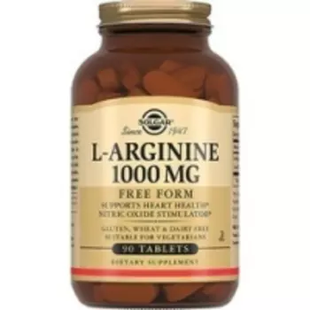 Solgar L-Arginine 1000 mg - L-аргинин в таблетках, 90 шт