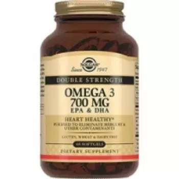 Solgar Omega 3 700 mg - Двойная Омега 3 ЭПК и ДГК в капсулах, 60 шт