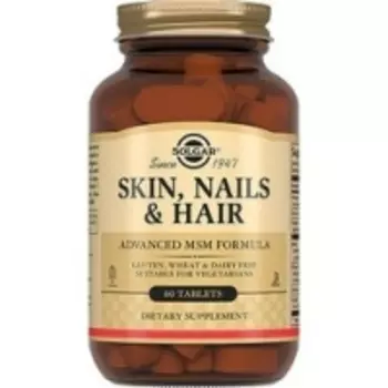 Solgar Skin Nails Hair - Таблетки для кожи, ногтей и волос, 60 шт