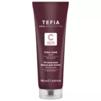 Tefia Color Creats - Маска для волос оттеночная с маслом монои «Красная», 250 мл
