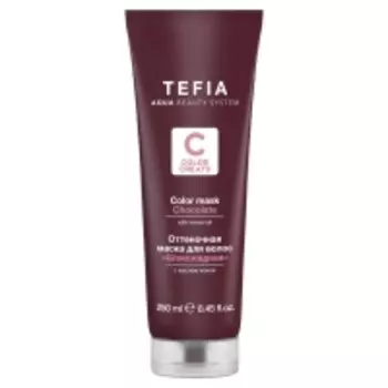Tefia Color Creats - Маска для волос оттеночная с маслом монои «Шоколадная», 250 мл