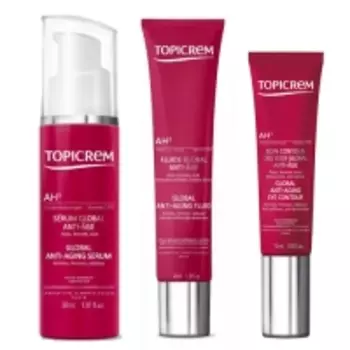 Topicrem - Набор антивозрастных средств для лица: сыворотка 30 мл + флюид 40 мл + крем для век 15 мл