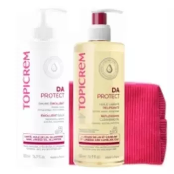 Topicrem - Набор липидовосстанавливающих средств DA (бальзам 500 мл + масло 500 мл)