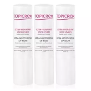 Topicrem - Набор Ультра-увлажняющий бальзам для губ, 3*4 гр