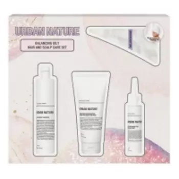 Urban Nature - Подарочный набор для ухода за жирной кожей головы и волосами, с полотенцем